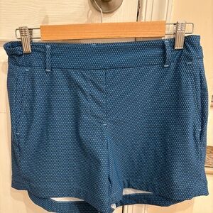 Spanx Sunshine Short 4 inches Geoscape Blue SMALL EUC